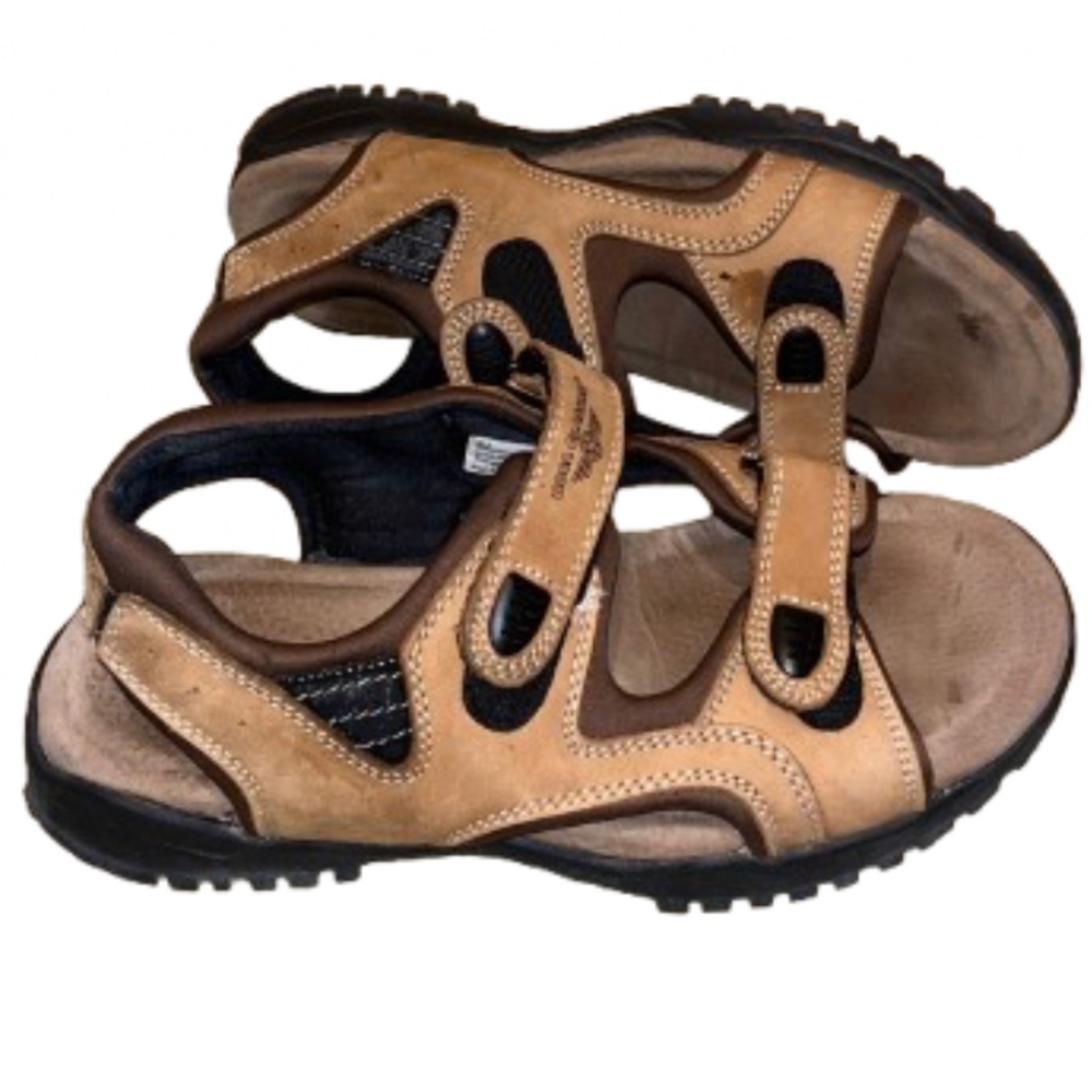 Boca Classics Men’s Leather Nubuck Outdoor Walking Casual Sandals Sz-9